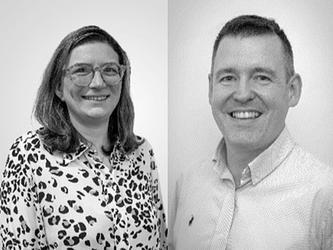 Sabine Cronick and James Redden